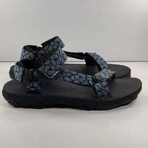 Teva Hurricane Sport Sandals Size 10 Blue Black Geometric Pattern 6402 Hiking